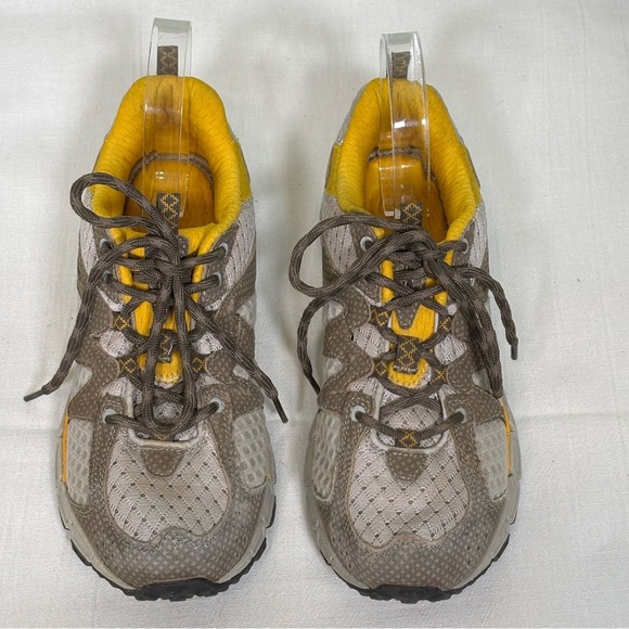 Mountrek Woodland Trail Hiking Shoes Sneakers-Tan/Gray/Yellow-Women Size 7.5 - Picture 4 of 12